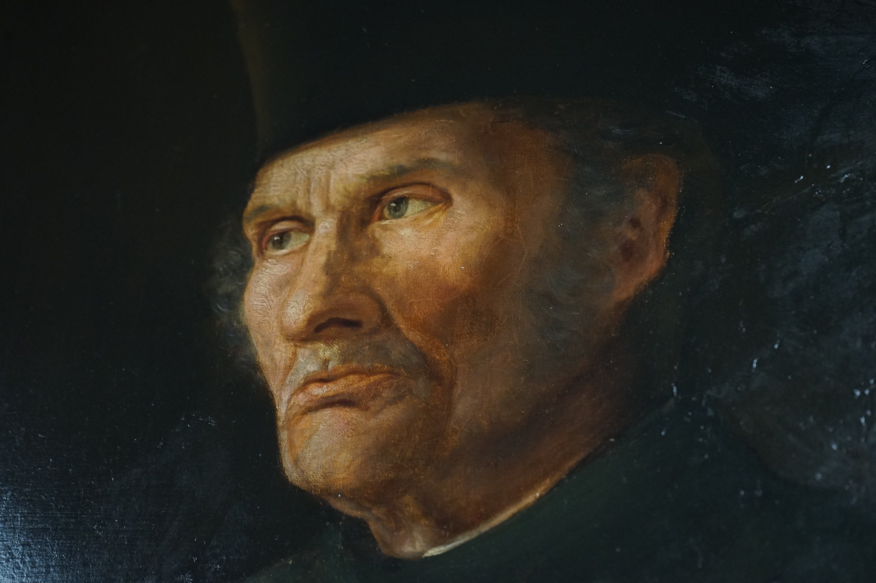Victorian School, oil on canvas, 'The Old Soldier', unsigned, canvas re-lined, 60 x 49cm, gilt frame.